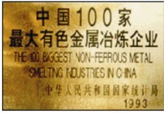 <b>中國100強最大有色金屬冶煉企業</b>